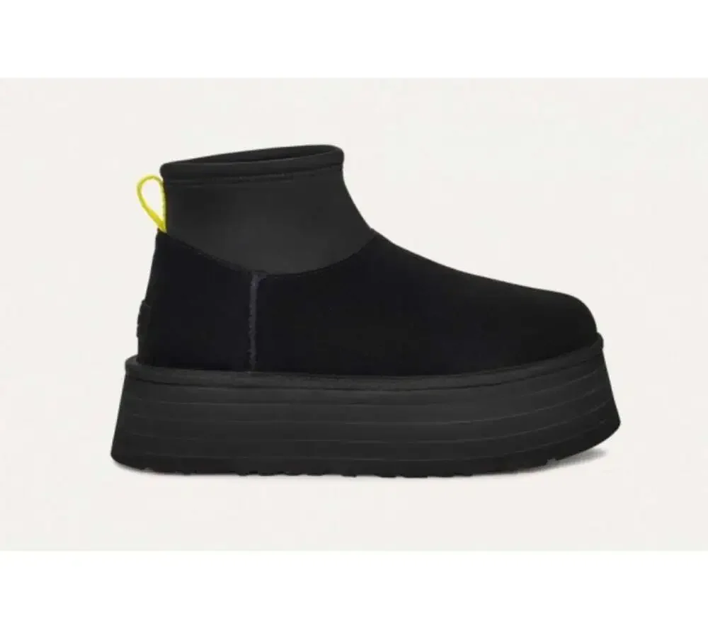 New UGG Classic Mini Dipper Platform Boots in Black